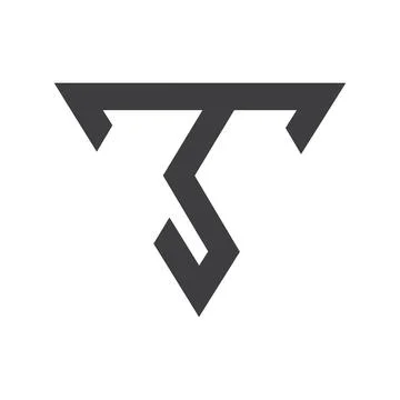 Initial letter TS logo or ST logo vector design template Stock Illustration