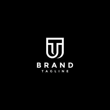 Initial Letter TU Logo Design Stock Illustration
