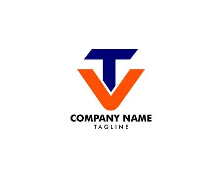 Initial Letter TV Logo Template Design Stock Illustration