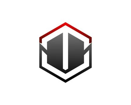 Initial Letter TV Logo Template Design Stock Illustration
