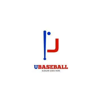 Initial Letter U Baseball Icon Vector Logo Template Illustration Design Stock-Illustration