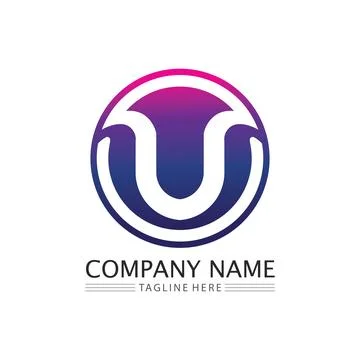 Initial letter U logo business and design icon vector Stock Illustration