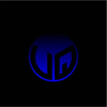 Initial letter U Q Modern circle with elegant colored background frame 스톡 일러스트