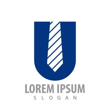 Initial letter U Tie concept design. Symbol graphic template element vector Stock Illustration