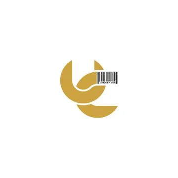 Initial letter UC logo design vector for unique code Stock Illustration