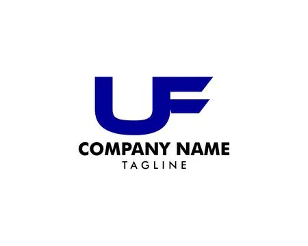 Initial Letter UF Logo Template Design Stock Illustration