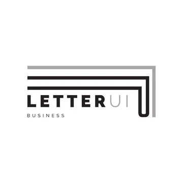Initial letter UI icon logo design inspiration Stock Illustration