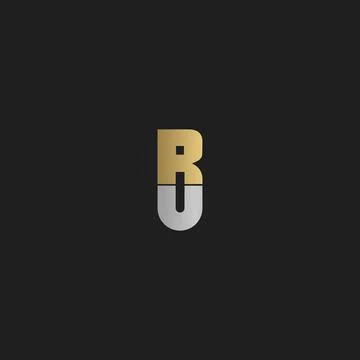 Initial letter UR logo or RU logo vector design template Stock Illustration