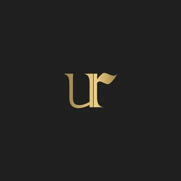 Initial letter UR logo or RU logo vector design template Stock Illustration