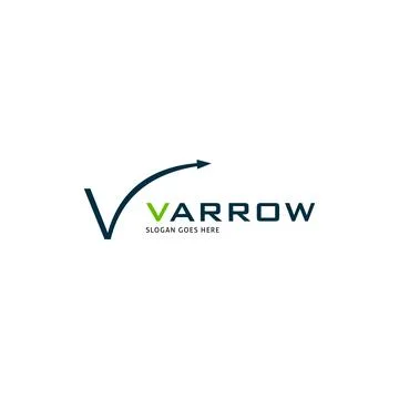 Initial Letter V with Arrow Icon Vector Logo Template Illustration Design Stock Illustration