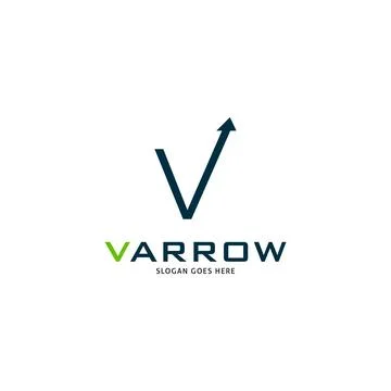 Initial Letter V with Arrow Icon Vector Logo Template Illustration Design Stock Illustration