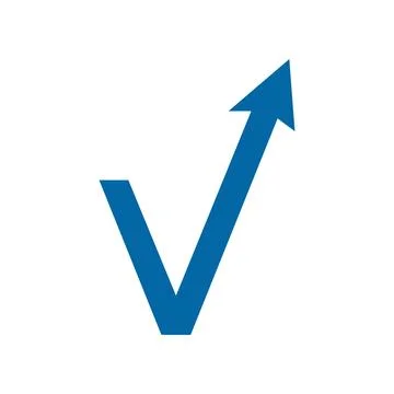 Initial letter v arrow icon logo design template Stock Illustration