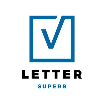 Initial Letter V Icon Logo Design Template Stock Illustration