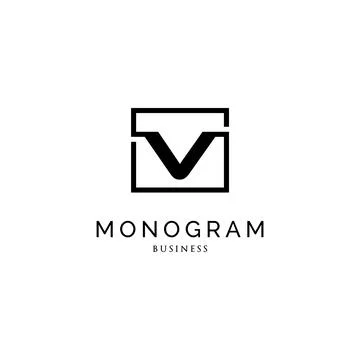 Initial letter V monogram logo design inspiration Stock Illustration