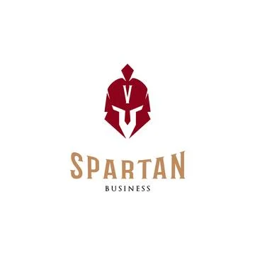 Initial Letter V Spartan Icon Logo Design Template Stock Illustration