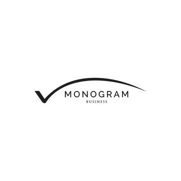 Initial letter V swoosh monogram logo design inspiration Stock Illustration