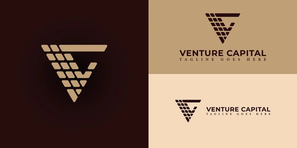 Initial Letter VC or CV logo icon design template elements vector Illustrazione stock
