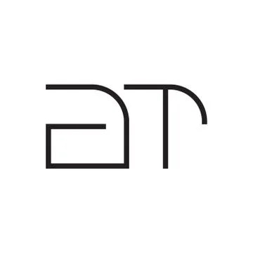 At initial letter vector logo icon Illustrazione stock