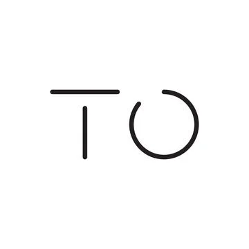 To initial letter vector logo icon Stock Illustration