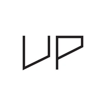 Up initial letter vector logo icon Stock Illustration