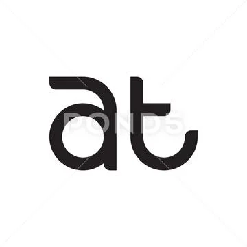 At initial letter vector logo icon Stock-Illustration