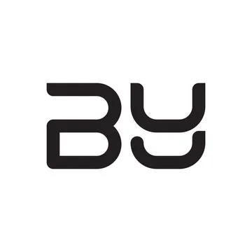 By initial letter vector logo icon Stock Illustration