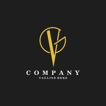 Initial letter VG logo design vector Stock Illustration