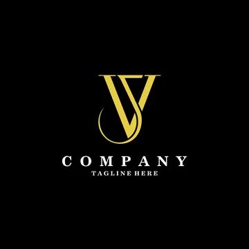 Initial letter VJ logo design vector Stock Illustration