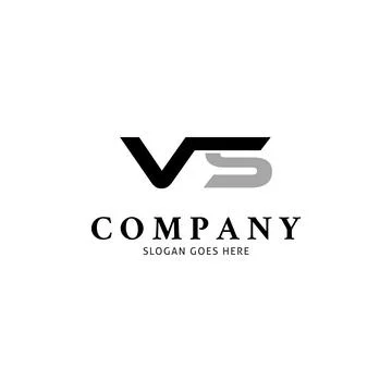 Initial Letter VS Icon Vector Logo Template Illustration Design Stock Illustration