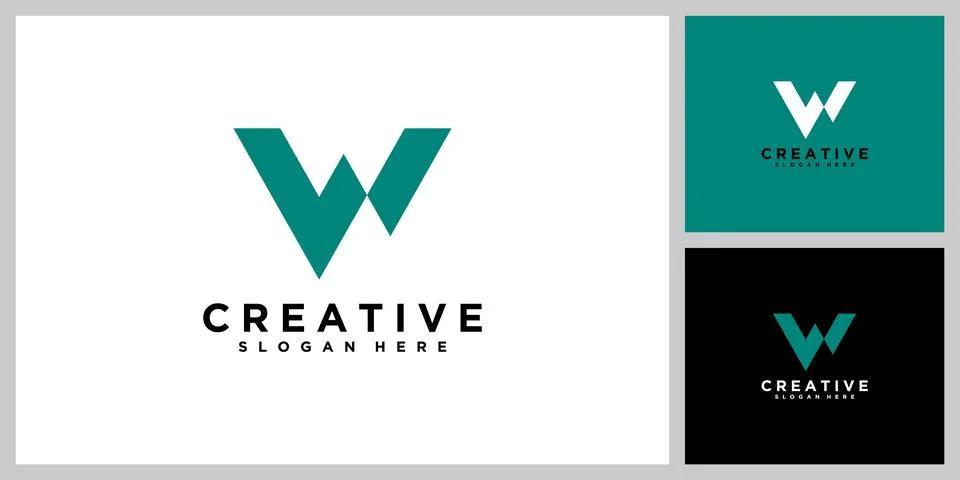 Initial letter W design template Stock Illustration