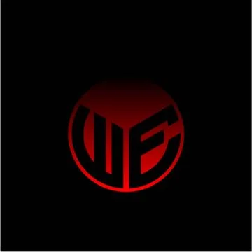 Initial letter W E Modern circle with elegant colored background frame Stockillustratie