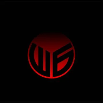 Initial letter W G Modern circle with elegant colored background frame 스톡 일러스트