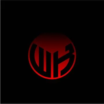 Initial letter W K Modern circle with elegant colored background frame 스톡 일러스트