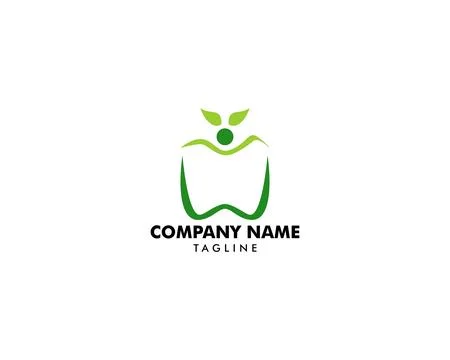 Initial Letter W Logo with People and Leaf Shape, Initial Letter W for Heal.. Stock Illustration