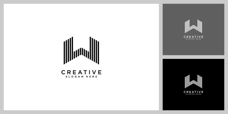 Initial letter w logo vector design Stock Illustration