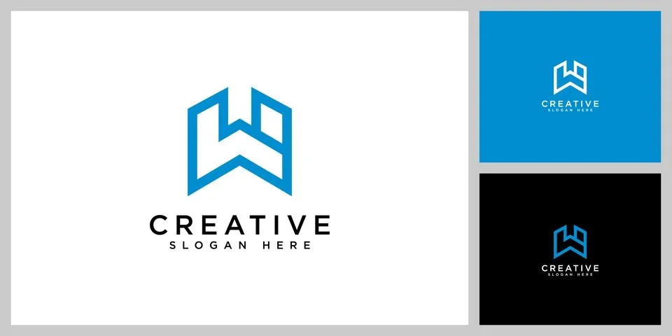 Initial letter w logo vector design Stock Illustration
