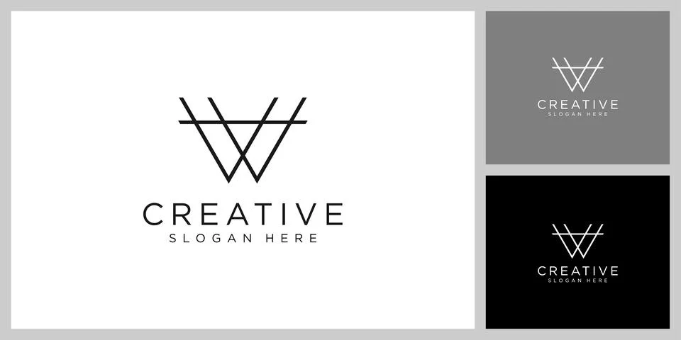 Initial letter w logo vector design Stock Illustration