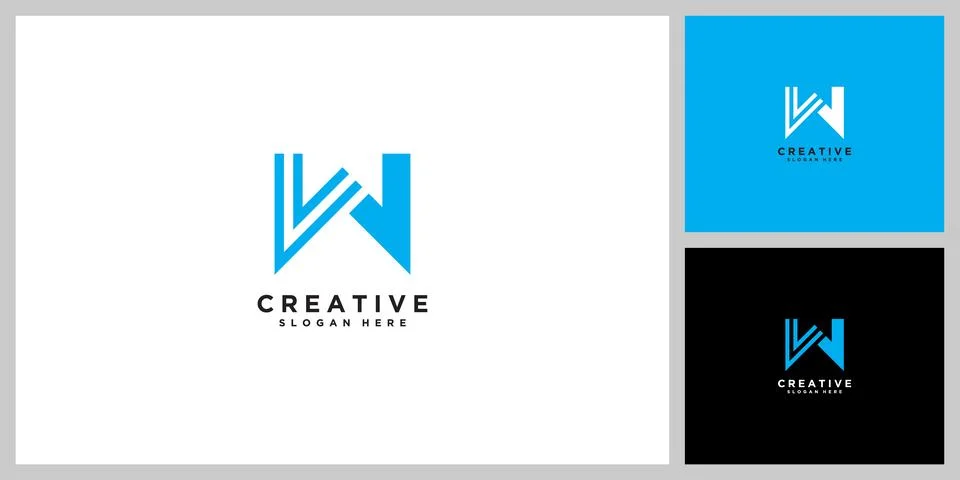 Initial letter w vector design Stock Illustration