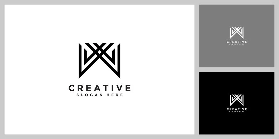 Initial letter w vector design Stock Illustration