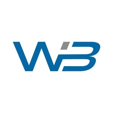 Initial letter wb icon logo design template Stock Illustration