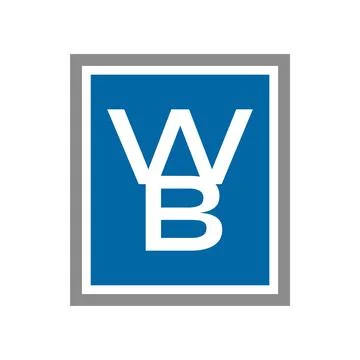 Initial letter wb icon logo design template Stock Illustration