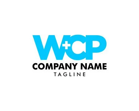 Initial letter WCP cross plus medical logo icon design template elements イラスト素材