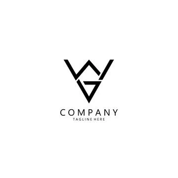 Initial letter WG logo design vector Illustrazione stock