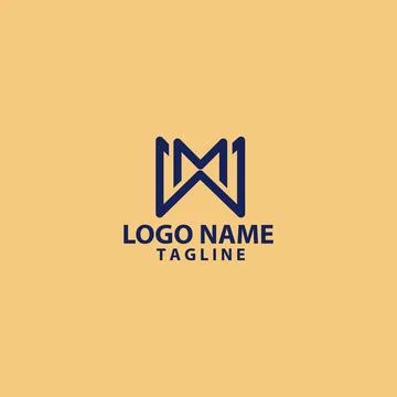 Initial letter WM MW  logo design vector Stock Illustration