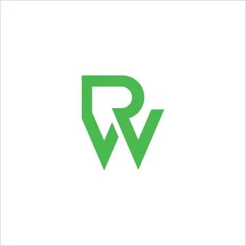 Initial letter WR logo or RW logo vector design template Stock Illustration