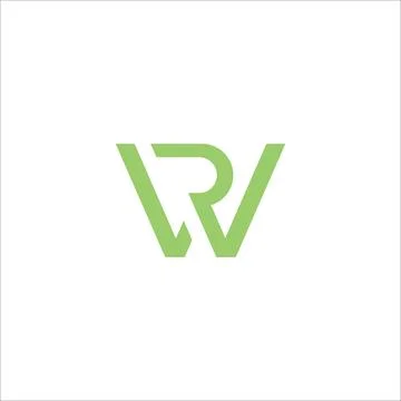 Initial letter WR logo or RW logo vector design template Stock Illustration