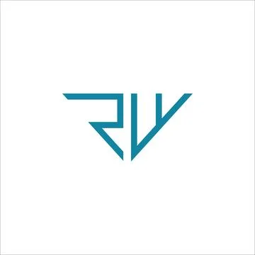 Initial letter WR logo or RW logo vector design template Stock Illustration