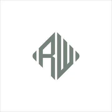 Initial letter WR logo or RW logo vector design template Stock Illustration