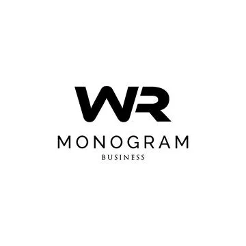 Initial letter WR monogram logo design inspiration Stock Illustration