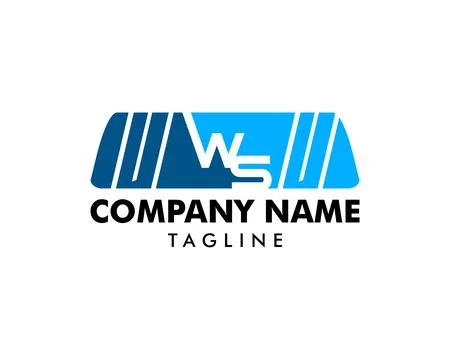 Initial Letter WS Windshield Wiper Car Logo Icon Design Stock Illustration